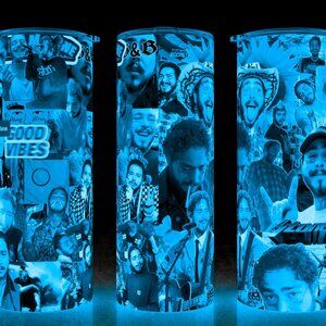 Glow in the Dark Post Malone Sunflower Collage Cup Mug Tumbler 20oz